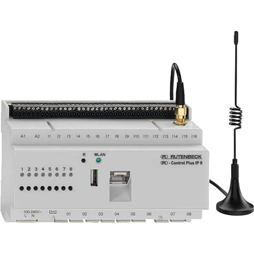 Rutenbeck - Zusatzgerät für Fernmeldetechnik IP-Schaltaktor Control Plus IP 8 100Mbit/s lichtgrau − 1 Stück by Rutenbeck
