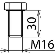DEHN - Zubehör/Ersatzteile für Erdung und Blitzschutz Sechskantschraube SKSM16X30V2A DIN933 M16x30mm NIRO