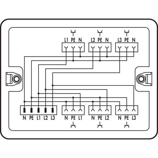 WAGO - Kompaktverteiler für steckbare Gebäudeinstallation Verteilerbox 899-681/105-000 400 V/230 V