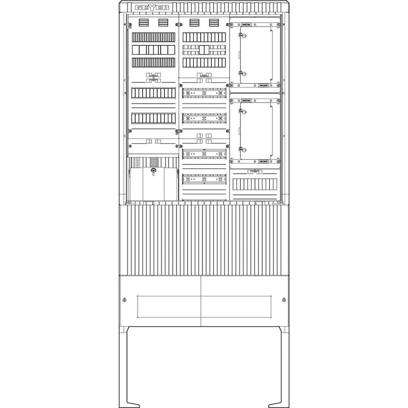 ABN - Zähler-Komplettschrank Zähleranschlusssäule SZ207ZA2503R 2 ZPVert.5R APZ 5pol
