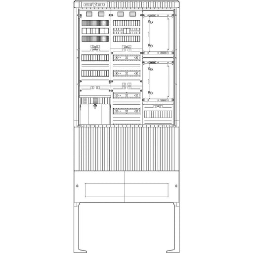 ABN - Zähler-Komplettschrank Zähleranschlusssäule SZ207ZA2503R 2 ZPVert.5R APZ 5pol