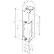 Assa Abloy effeff - Elektrischer Türöffner Elektro-Türöffner 14E---------E31 ohne Stulp.12V