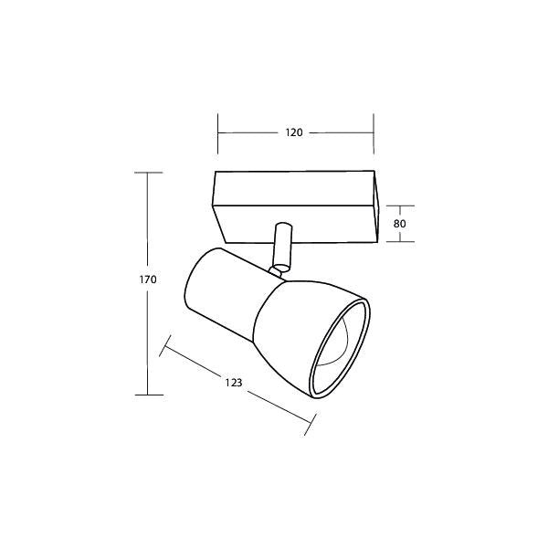 Brumberg Leuchten - Decken-/Wandleuchte Anbauleuchte 1x E14 57211070