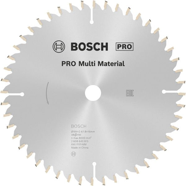 Bosch - Kreissägeblatt PRO Multi Material 2608640815 Kreissägeblatt 184 x