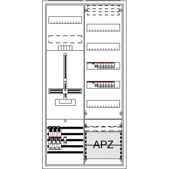 Striebel&John - Zähler-Komplettschrank Komplettschrank DA27BB6V AP3Pkt.A271Z1V5A2