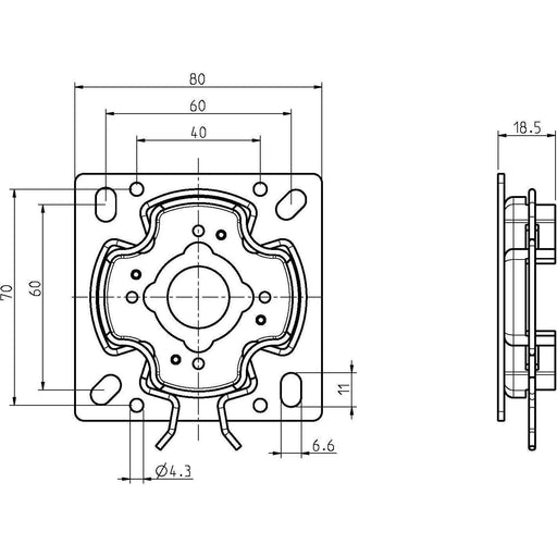 DELTA DORE - Zubehör/Ersatzteile für Tor-/Rollladenantriebe Click-Univer.antriebslager 4015K-05 Click