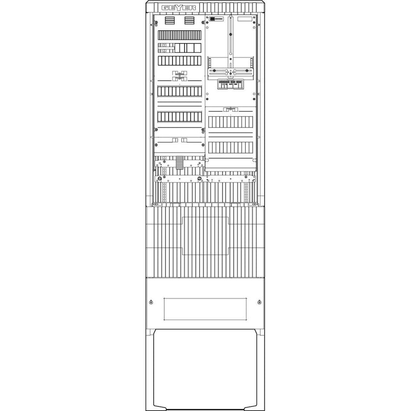 ABN - Zähler-Komplettschrank Zähleranschlusssäule SZ205ZA1400 1 ZP APZ 4pol