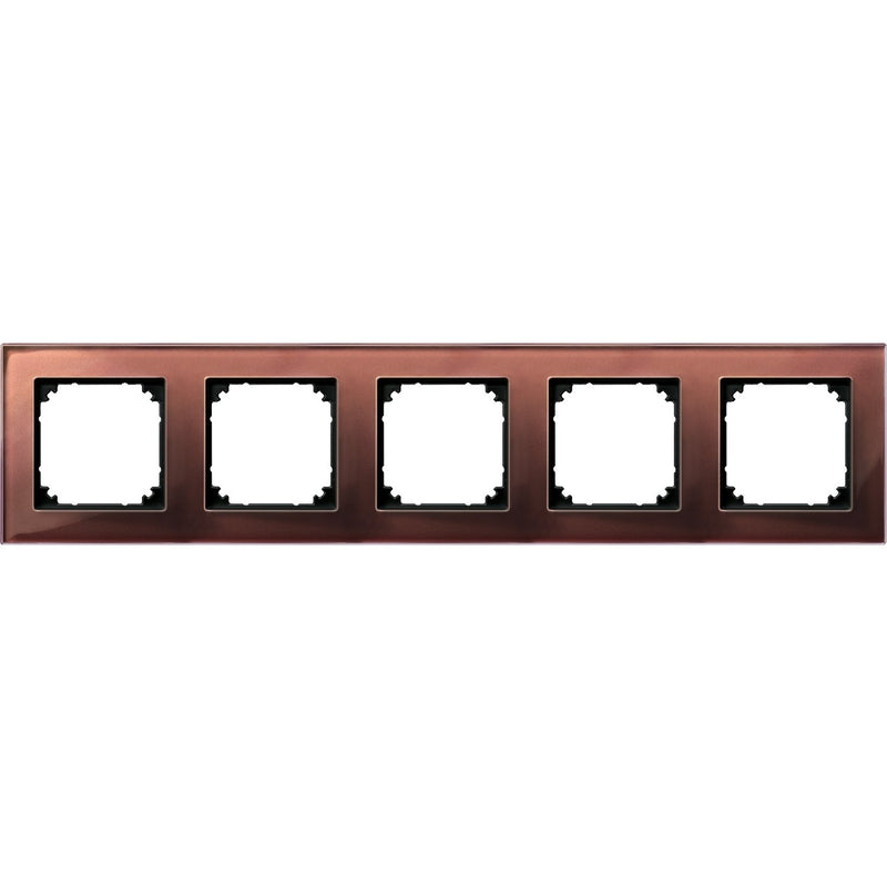 Merten - Abdeckrahmen Rahmen Glas 5f.mah/br 489515 waage/senkrecht