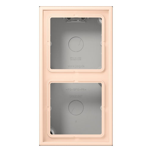 Jung - Aufputzgehäuse für Unterputzgerät Aufputz-Kappe 2fach LC 582 A 228 rose pale (32091)