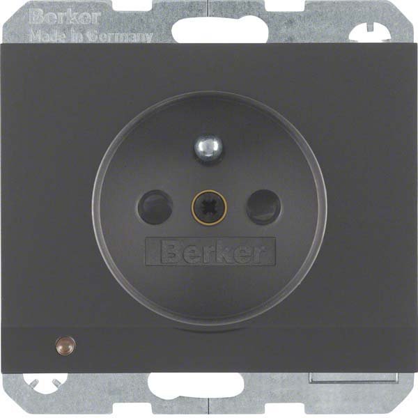 Berker - Steckdose anth/ma 6765107006 m.Schutzkontaktstift