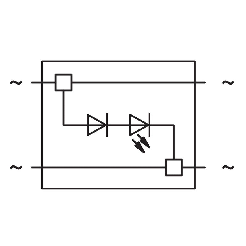 WAGO - Bauelementestecker 280-803/281-416 2-polig,LED rot,grau − 50 Stück
