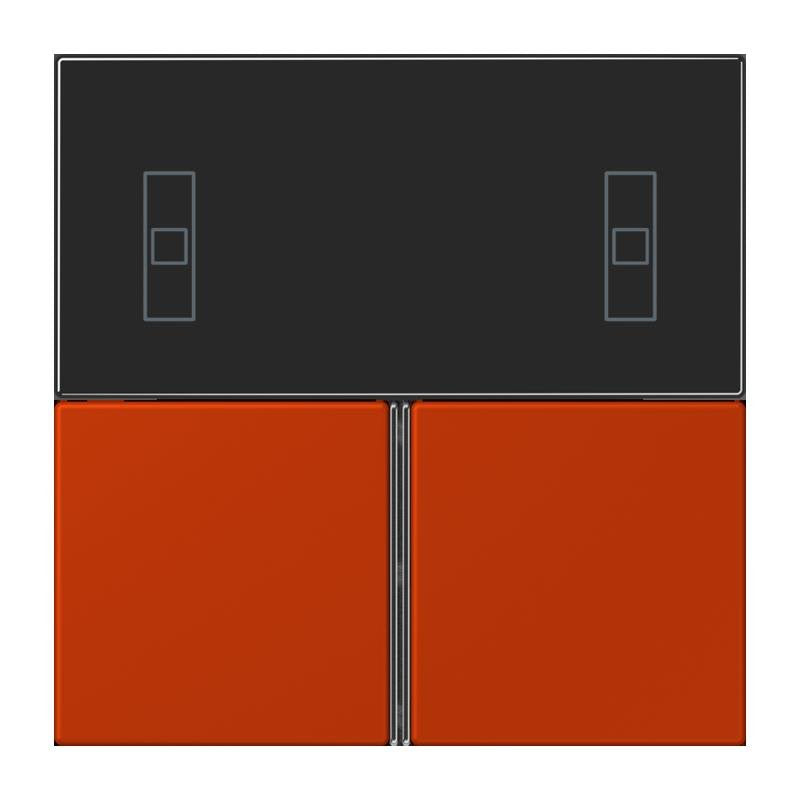 Jung - Abdeckung/Bedienelement für Installationsschalterprogramme Tastensatz 3fach LC 4093 TSA 244 rouge vermillon 59