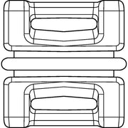 HellermannTyton - Befestigungssockel und -element für Kabelbinder Befestigungselement DSWS5-HS-BK-L1 sw − 50 Stück