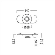 Zumtobel Group - Mechanisches Zubehör/Ersatzteile für Leuchten Montageset SUSP DOT28 #24163473