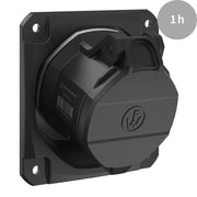 Walther Werke - CEE-Anbausteckdose (IEC 60309) CEE NEO Anbaudose schräg FW532301CC 32A 3P 1h IP54