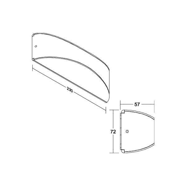 Brumberg Leuchten - Decken-/Wandleuchte LED-Wandanbauleuchte 65061103 3000K, graphit