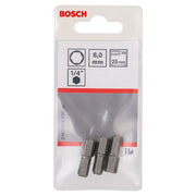 Bosch - Bit Schrauberbit Extra-Hart 2607001730 HEX 8 25 mm 3er-Pack