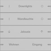 Gira - Bussystem-Tastwippe Wippenset 4-fach 5034915 Tastsens.4 TS4 Grau