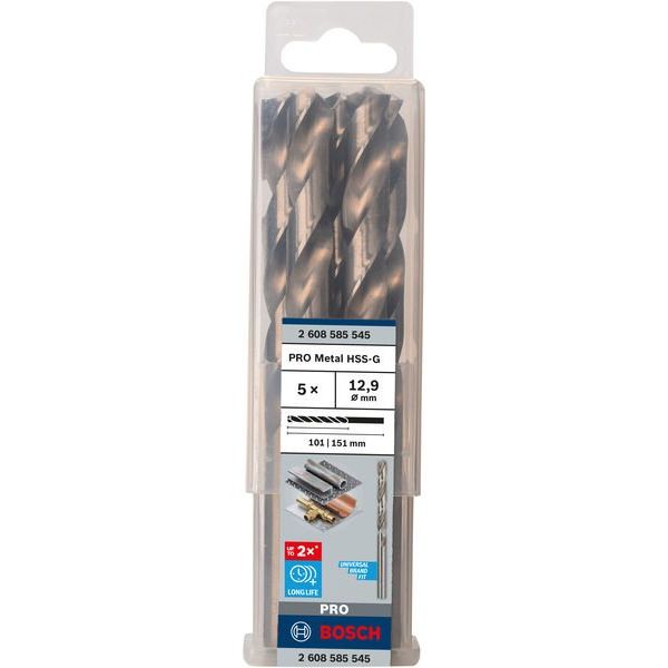Bosch - Bohrer PRO Metal HSS-G 2608585545 Spiralbohrer 12,9 x
