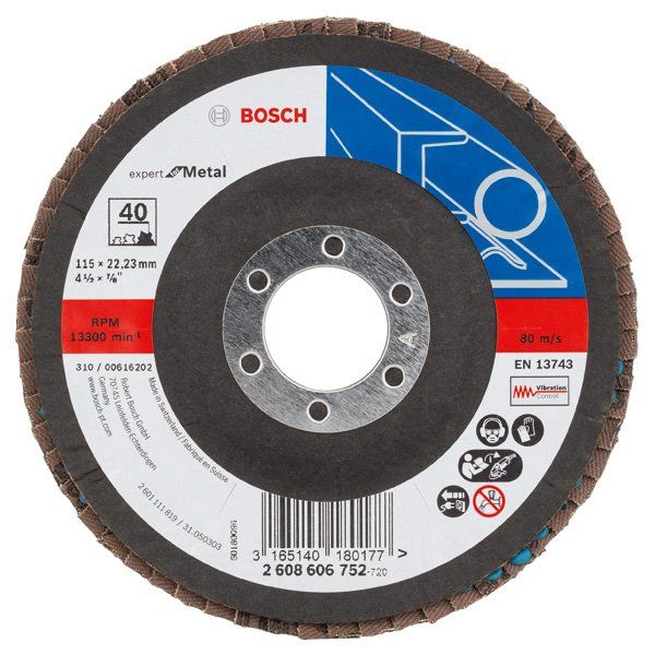 Bosch - Trenn-/Schleifscheibe Fächerschleifscheibe X551 2608606752 Expert for Metal − 10 Stück