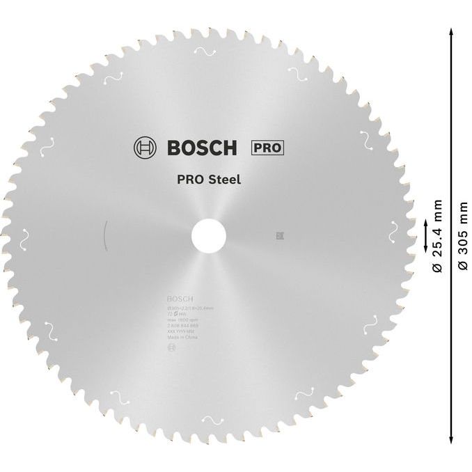 Bosch - Kreissägeblatt PRO Steel Kreissägeblatt 2608844869 für Kreissägen