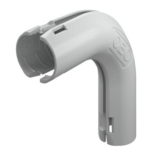 OBO Bettermann - Bogen für Installationsrohre Quick-Pipe-Bogen 3000 BMS M16 LGR 90 Grad − 10 Stück