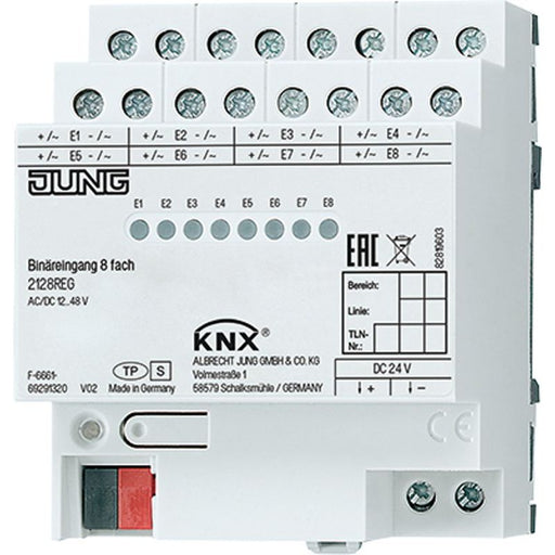 Jung - Bussystem-Binäreingang KNX Binäreingang 8-fach 2128 REG REG Gehäuse 4TE − 1 Stück
