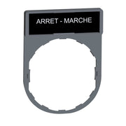 Schneider Electric - Bezeichnungsschild für Befehlsgeräte Schildträger 30x40mm ZBY2166C0 ARRET-MARCHE 22mm