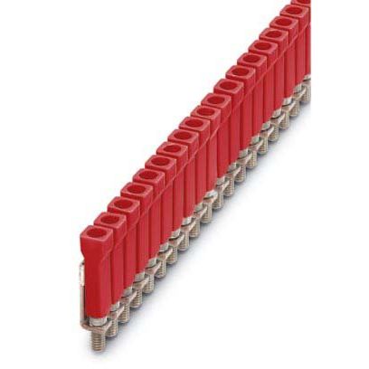 Phoenix Contact - Querverbinder/Brücker für Reihenklemme Brücke LB 100-6 RD Polzahl:100 rot − 10 Stück