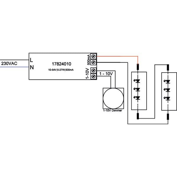 Brumberg Leuchten - LED-Betriebsgerät LED-Konverter 17824010 500mA 1-10V dimmbar