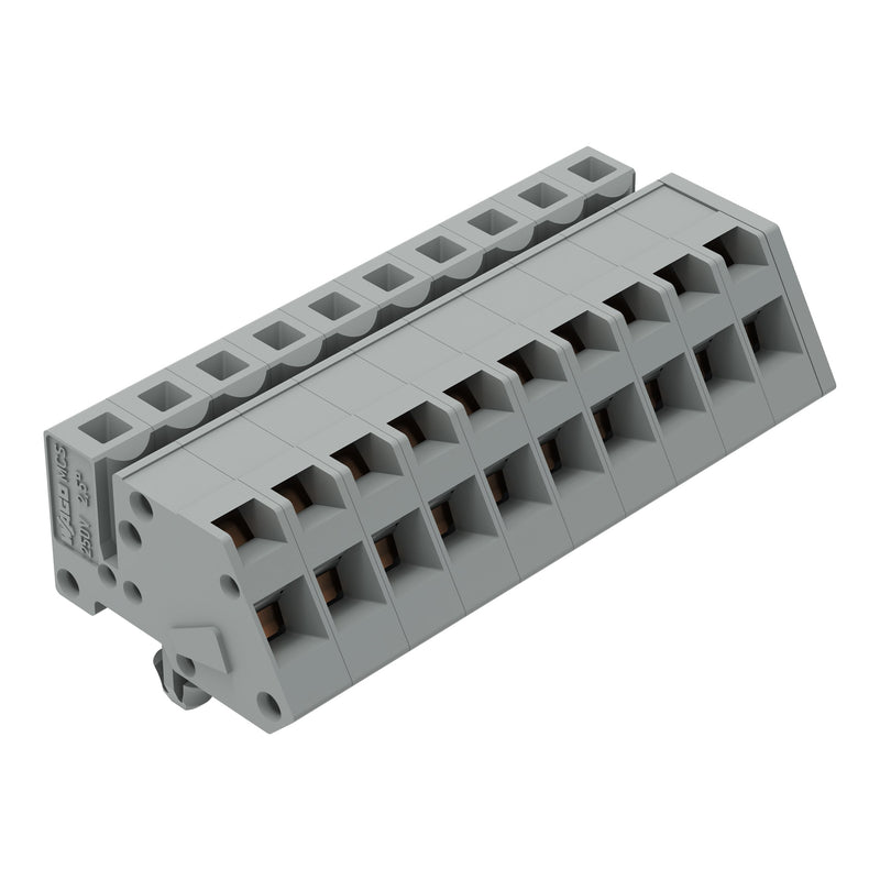 WAGO - Kabelsteckverbinder für Leiterplattensteckverbinder 1-Leiter Federleiste 731-510/008-000 CAGECLAMP 2,5mm²,gr − 50 Stück