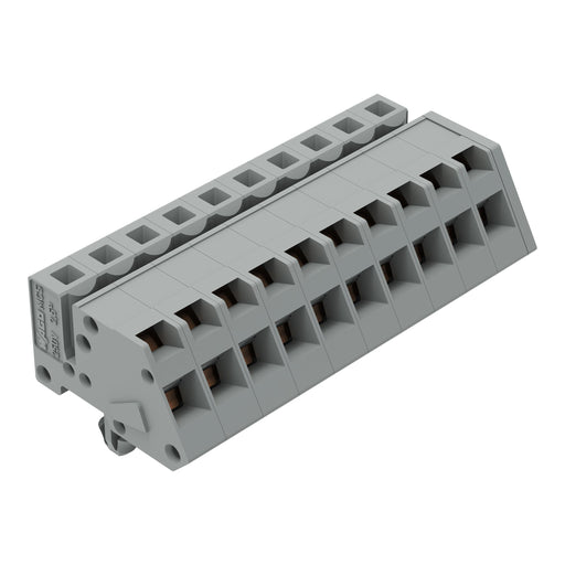 WAGO - Kabelsteckverbinder für Leiterplattensteckverbinder 1-Leiter Federleiste 731-510/008-000 CAGECLAMP 2,5mm²,gr − 50 Stück