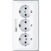 Jung - Steckdose KK-SCHUKO-Steckdose 3-fach CD 523 NA WW 16A 250V