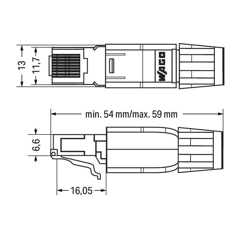 WAGO GmbH & Co. KG - Zubehör/Ersatzteile für Steuerungen PROFINET Stecker RJ45 IP20 750-976 Ethernet 10/100 Mbit  − 1 Stück