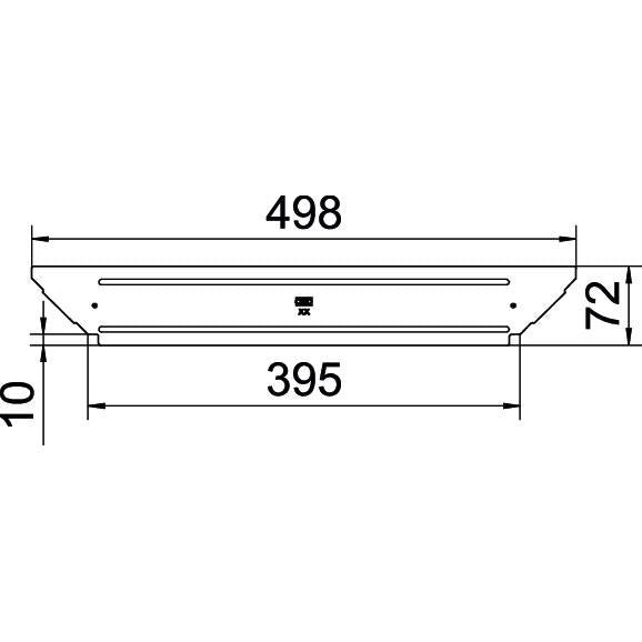OBO Bettermann - Deckel Anbau-Abzweigstück für Kabeltragsystem Deckel f. Anbau-Abzweigst. RAAD 400 A2 B400mm, rostfrei A2