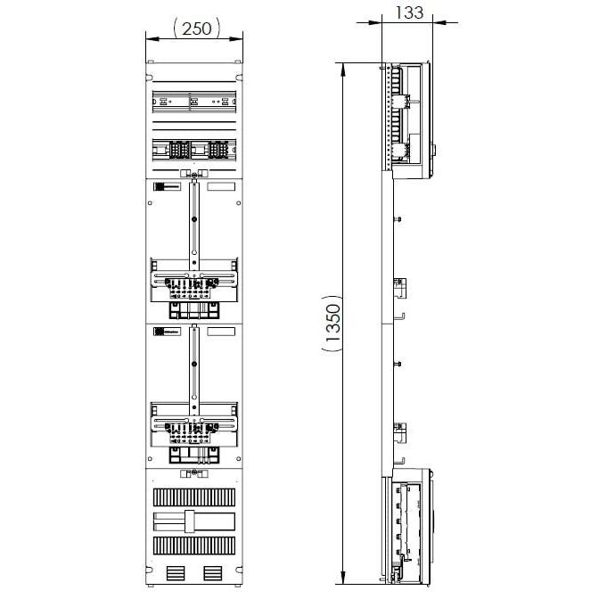 ABN - Zählerfeld Zählerplatz Z19620 3Pkt 2Z