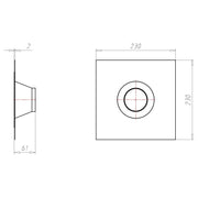 Kaiser - Zubehör/Ersatzteile für Dose/Gehäuse für Montage in der Wand/Decke Rohrmanschette 9059-53 D=75-90mm
