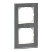 Merten - Abdeckrahmen Decor-Rahmen 2-fach MEG4020-3669 Schiefer/aluminium