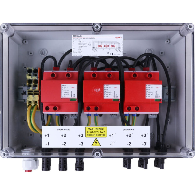 DEHN - Photovoltaik-DC-Stringbox GAK Typ 1+2 im Gehäuse IP6 DCU 2 YPV 1+2#900988 5 f. PV-Anl. 3MPPT
