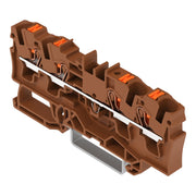 WAGO - Durchgangs-Reihenklemme 4L-Durchgangsklemme 2204-1401/000-014 4 qmm, br − 50 Stück