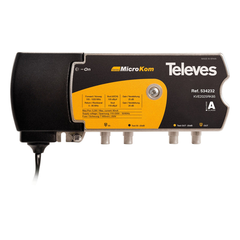 Televes - BK-Verstärker KVE2025RK85 20/25dB mRK,20dB