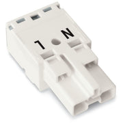 WAGO - Steckverbinder für steckbare Gebäudeinstallation Stecker 2-polig 770-232 Kod. A,weiß − 100 Stück