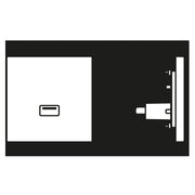 Jung - Multifunktions-Anschlussdose Multimedia-Anschluss lgr MA LS 1122 LG USB m.Tragring