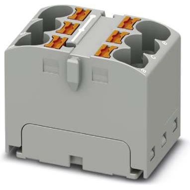 Phoenix Contact - Durchgangs-Reihenklemme Verteilerblock PTFIX 6X4 GY 6p, 0,2-6qmm, grau − 10 Stück