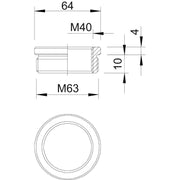 OBO Bettermann - Erweiterungs-/Reduzierring Ms-Reduktion 167 R MS M63-40 M63-M40 vernickelt − 10 Stück