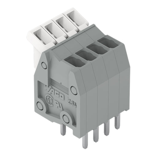 WAGO - Leiterplattenklemme 234-207 Drücker,0,5mm²,grau − 60 Stück