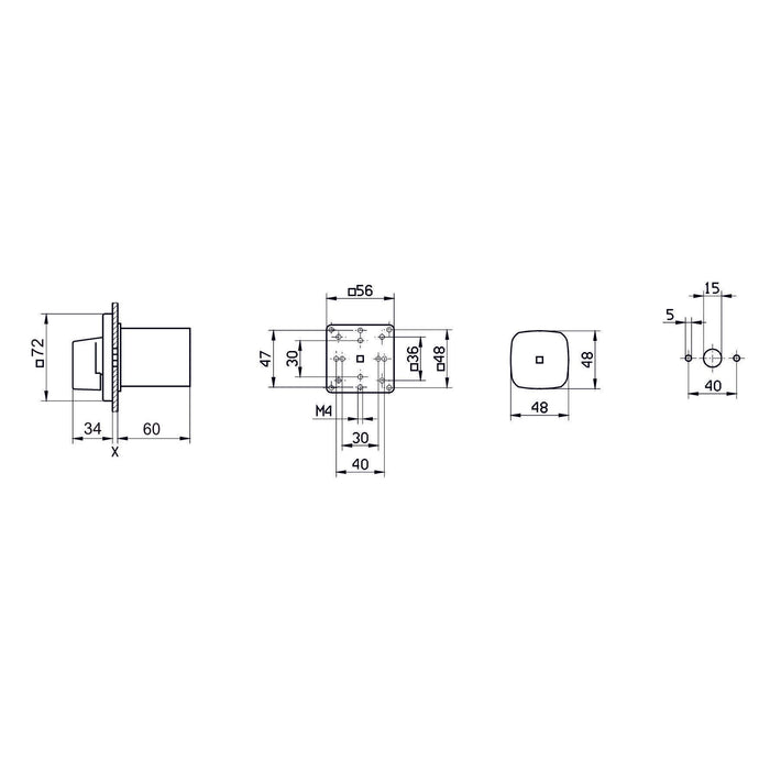 Elektra Tailfingen - Lastschalter Wendeschalter 3p. V3N W-F3-B-SI  − 1 Stück
