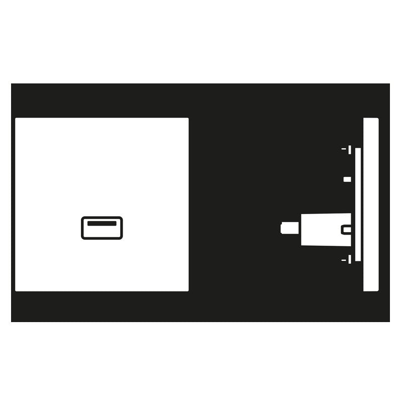 Jung - Multifunktions-Anschlussdose Multimedia-Anschluss anth MA AL 1122 AN USB m.Tragring