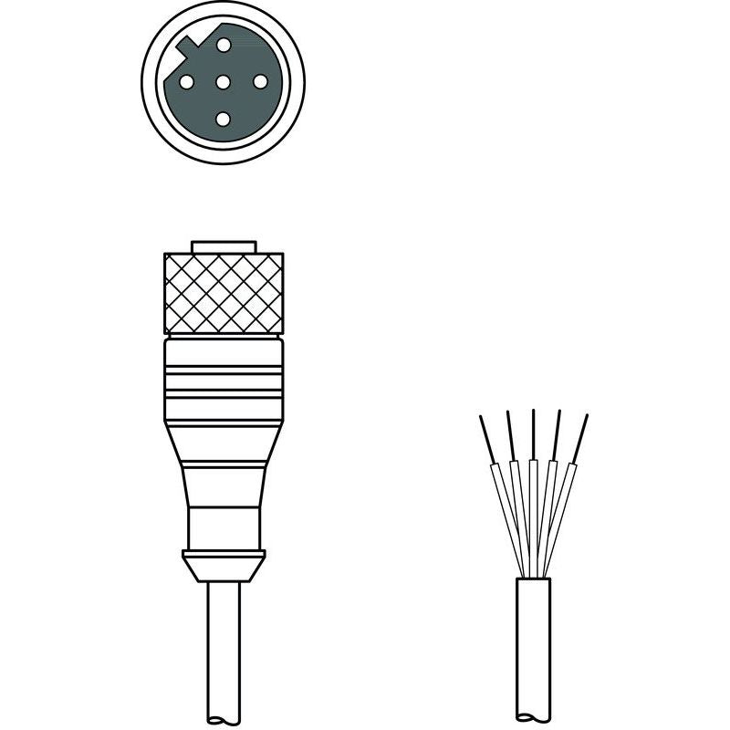 Leuze - Konfektioniertes Sensor-Aktor-Kabel Anschlussleitung KB SSI/IBS-15000-BA