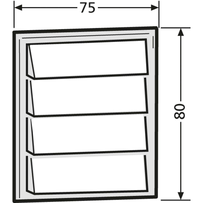 Renz Metallwaren - Funktionsmodul für Türkommunikation Klingelmodul 97-9-85272 ws mit 4 Klingeltaster − 1 Stück